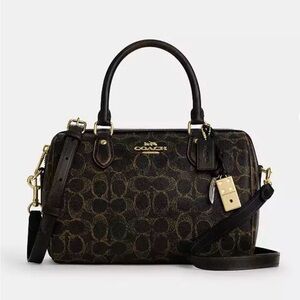 Rowan Satchel Bag In Loved Signature Canvas With Charms